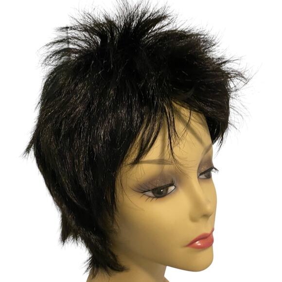 Spikey Razor Layered Wig Jet Black for Women One Size NWT - Picture 8 of 15